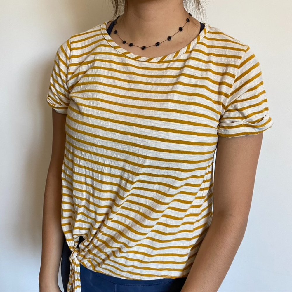 Yellow stripped shirt
